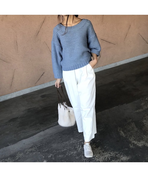copine(コピン)の「ドロップショルダーざっくりニット(3color)(ニット/セーター・レディース・その他)」の2枚目の写真