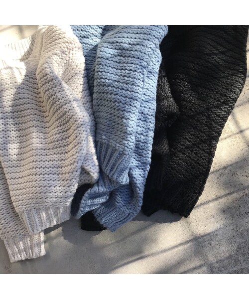 copine(コピン)の「ドロップショルダーざっくりニット(3color)(ニット/セーター・レディース・その他)」の15枚目の写真
