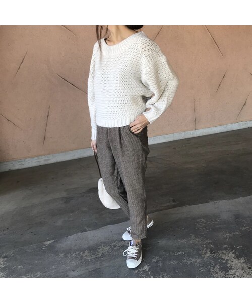 copine(コピン)の「ヘリンボーンテーパードパンツ(2color)【クリックポスト対象商品】(その他パンツ・レディース・その他)」の6枚目の写真
