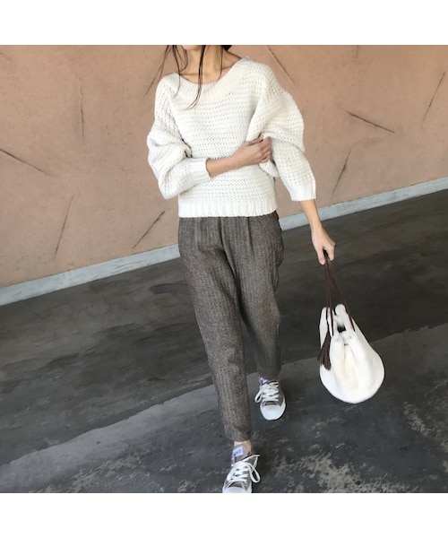 copine(コピン)の「ヘリンボーンテーパードパンツ(2color)【クリックポスト対象商品】(その他パンツ・レディース・その他)」の7枚目の写真
