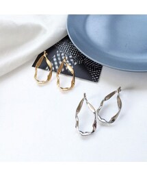 copine | 再入荷!変形リングピアス【クリックポスト対象商品】(ピアス（両耳用）)