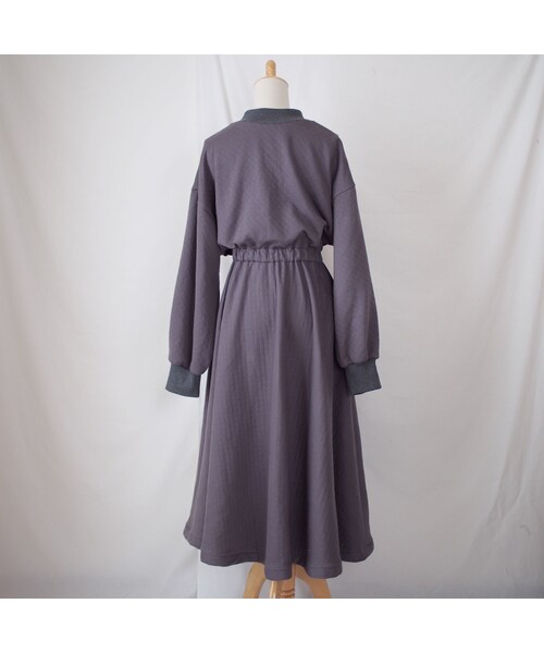 ローブワンピース チャコールグレー □ネストローブ nest Robe *リネン