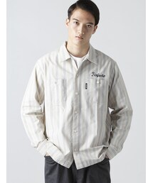 schott（ショット）の「Schott (ショット) T/C長袖ストライプワーク
