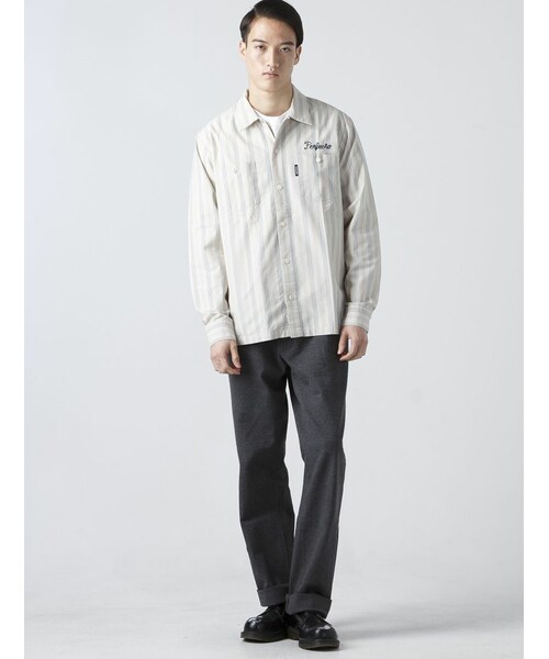 schott（ショット）の「Schott (ショット) T/C長袖ストライプワーク