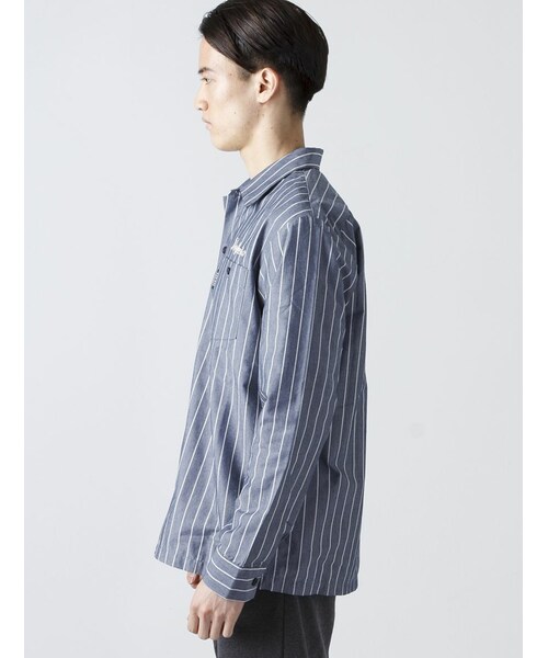 schott（ショット）の「Schott (ショット) T/C長袖ストライプワーク