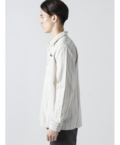 schott（ショット）の「Schott (ショット) T/C長袖ストライプワーク