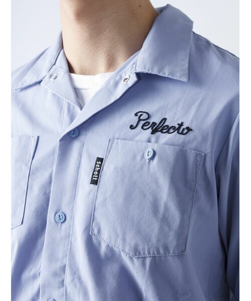 schott（ショット）の「Schott (ショット) T/C長袖ワークシャツ