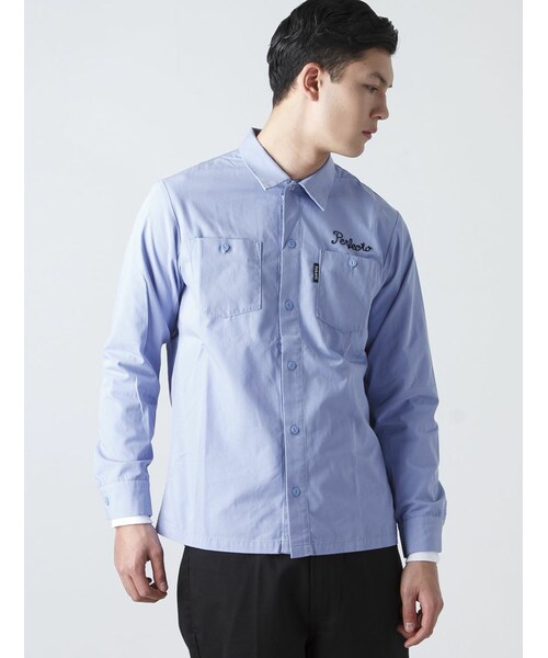 schott（ショット）の「Schott (ショット) T/C長袖ワークシャツ