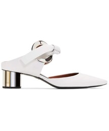 PROENZA SCHOULER | Proenza Schouler White Grommet Block Heel Mules(サンダル)