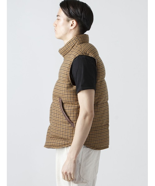 ★極希少 XLサイズ★ Schott ツイード ダウンベスト 千鳥格子 コンチョ schott（ショット）の「Schott (ショット) ウール ツイード ダウン
