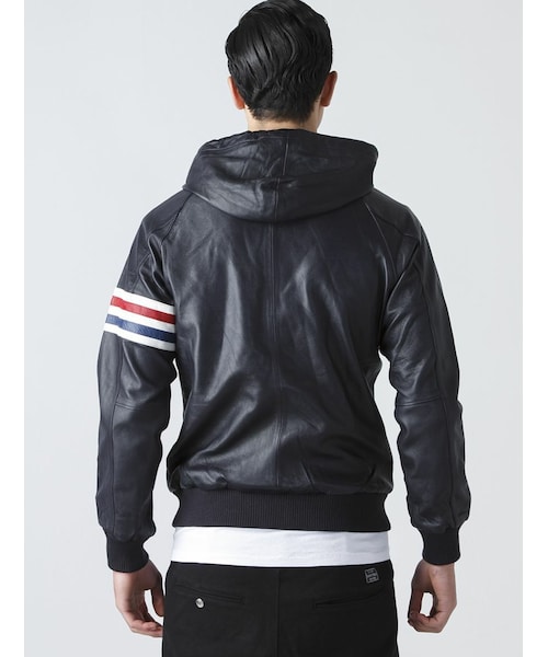 Schott 黒 レザー ジャケットトラック