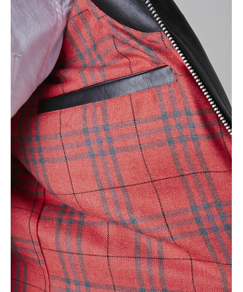Schott レザージャケット 裏地赤チェック クラシックトラックジャケットM Schott レザージャケット 裏地赤チェック クラシックトラック