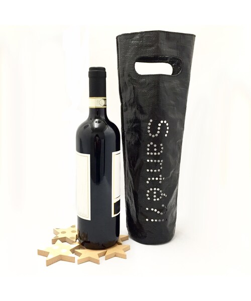 PONSEN（ポンセン）の「ボトルバッグ（エコバッグ/サブバッグ・レディース・ホワイト/ブラック・W8.5×H37×D8.5cm）」の2枚目の写真