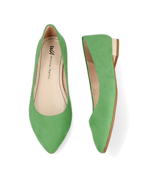 ORiental TRaffic（オリエンタルトラフィック）の「ポインテッドフラットパンプス（その他・レディース・ベージュ/ブラック/グリーン/ピンク・33/34/35/36/37/38/39/40/41/42/43）」の3枚目の写真