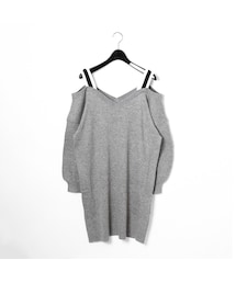 GRACE CONTINENTAL | GRACE CONTINENTAL　オフショルチュニックニットワンピース(チュニック)