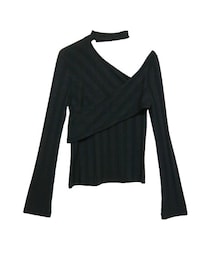 AULA AILA | AULA AILA WIDE RIB ASYMMETRY TOPS(ニット/セーター)