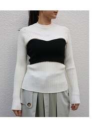 AULA AILA | AULA AILA BUSTIER SET KNIT(ニット/セーター)