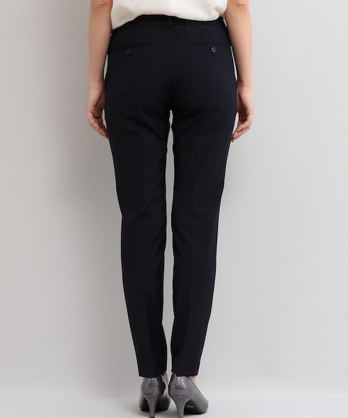 WORK TRIP OUTFITS GREEN LABEL RELAXING（ワークトリップアウトフィッツグリーンレーベル リラクシング）の「【WORK TRIP OUTFITS】TW/PU トロピカル ノータック パンツ (ロング丈)（その他・レディース・その他・XS, S, M, L, XL, XXL）」の4枚目の写真