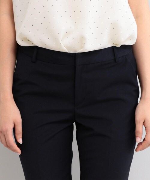 WORK TRIP OUTFITS GREEN LABEL RELAXING（ワークトリップアウトフィッツグリーンレーベル リラクシング）の「【WORK TRIP OUTFITS】TW/PU トロピカル ノータック パンツ (ロング丈)（その他・レディース・その他・XS, S, M, L, XL, XXL）」の8枚目の写真