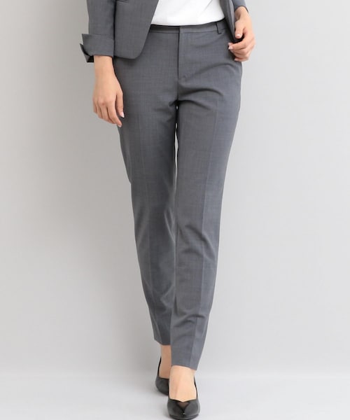 WORK TRIP OUTFITS GREEN LABEL RELAXING（ワークトリップアウトフィッツグリーンレーベル リラクシング）の「【WORK TRIP OUTFITS】TW/PU トロピカル ノータック パンツ (ロング丈)（その他・レディース・その他・XS, S, M, L, XL, XXL）」の2枚目の写真