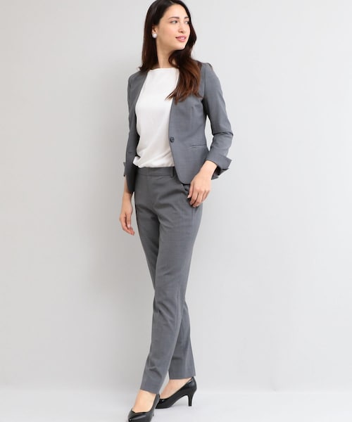 WORK TRIP OUTFITS GREEN LABEL RELAXING（ワークトリップアウトフィッツグリーンレーベル リラクシング）の「【WORK TRIP OUTFITS】TW/PU トロピカル ノータック パンツ (ロング丈)（その他・レディース・その他・XS, S, M, L, XL, XXL）」の15枚目の写真