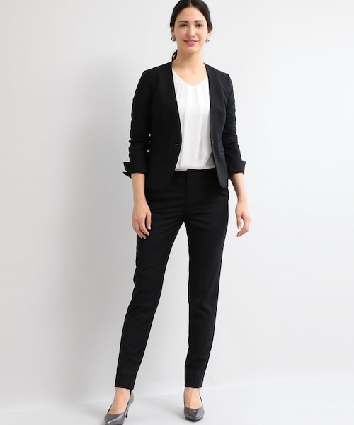 WORK TRIP OUTFITS GREEN LABEL RELAXING（ワークトリップアウトフィッツグリーンレーベル リラクシング）の「【WORK TRIP OUTFITS】TW/PU トロピカル ノータック パンツ (ロング丈)（その他・レディース・その他・XS, S, M, L, XL, XXL）」の14枚目の写真