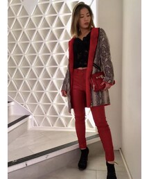 Guess | SANDRA 1981 FAUX-LEATHER PANTS(デニムパンツ)
