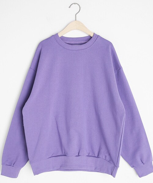 DHOLIC（ディーホリック）の「オーバーサイズコットンスウェット（スウェット・レディース・ベージュ/ブルー/イエロー/ブラック/パープル・FREE）」の4枚目の写真