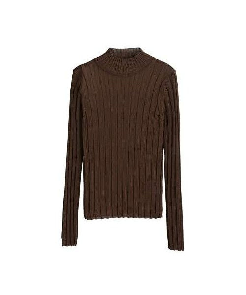 MANGO（マンゴ）の「Mango MANGO Turtleneck ribbed sweater（ニット/セーター・レディース・Brown/Purple/Red/Blue/Black・S/XS/M）」の4枚目の写真
