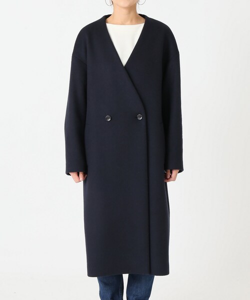 FRAMeWORK（フレームワーク）の「VネックW コート◆（ジャケット/アウター・ナチュラル/36/38）」の6枚目の写真