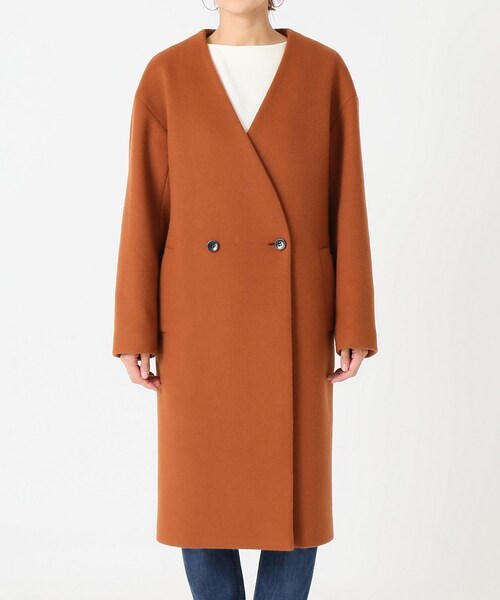 FRAMeWORK（フレームワーク）の「VネックW コート◆（ジャケット/アウター・ナチュラル/36/38）」の21枚目の写真