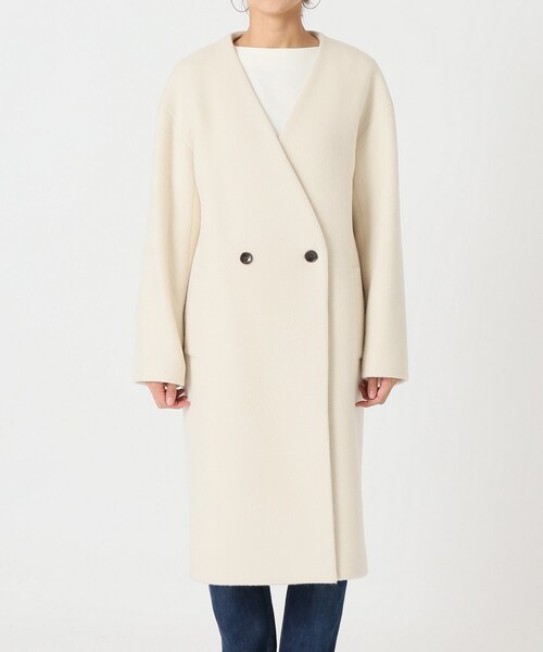 FRAMeWORK（フレームワーク）の「VネックW コート◆（ジャケット/アウター・ナチュラル/36/38）」の20枚目の写真