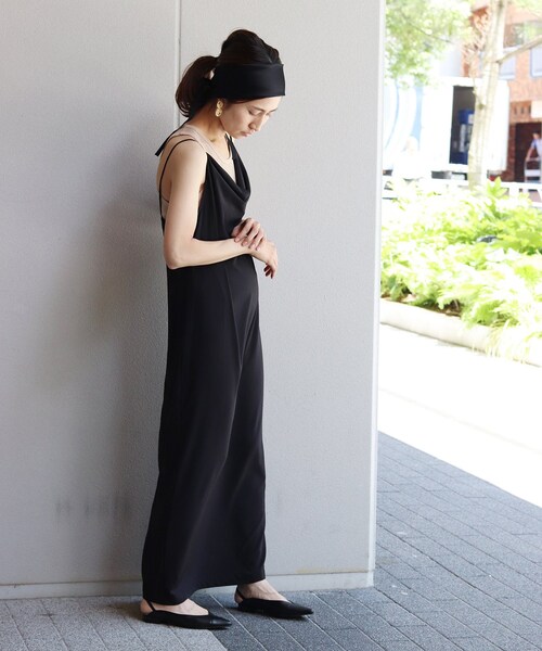 Amomento ブラック キャミワンピース Amomento ブラック キャミワンピース
