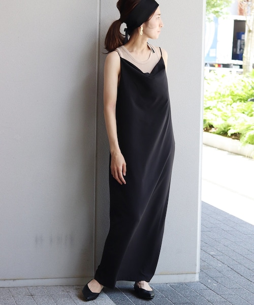 Amomento ブラック キャミワンピース