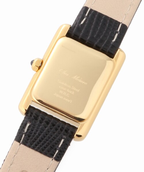 HIROB Sur Mesure 黒革腕時計 HIROB（ヒロブ）の「Sur Mesure Criniere YG（）」 - WEAR