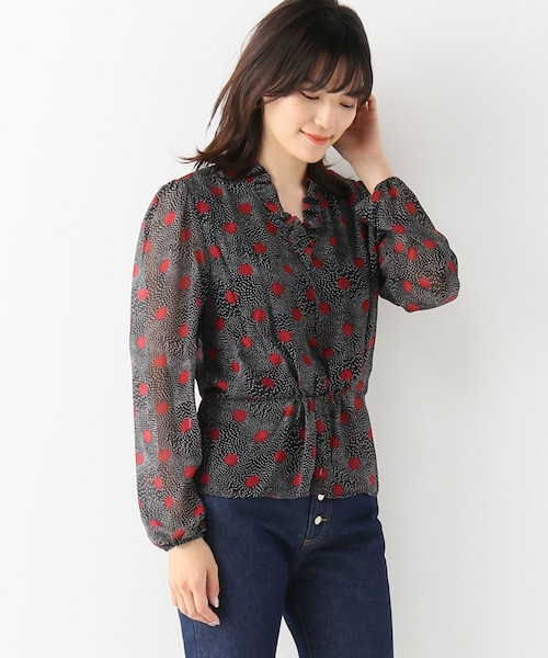 IENA(イエナ)の「ROUJE Dot JERRY(トップス・ボルドー/フリー)」の1枚目の写真