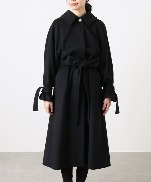 HARDY NOIR(アルディーノアール)の「カシミヤウールビーバー ステンカラーコート(ジャケット/アウター・ブラック/36/38)」の2枚目の写真