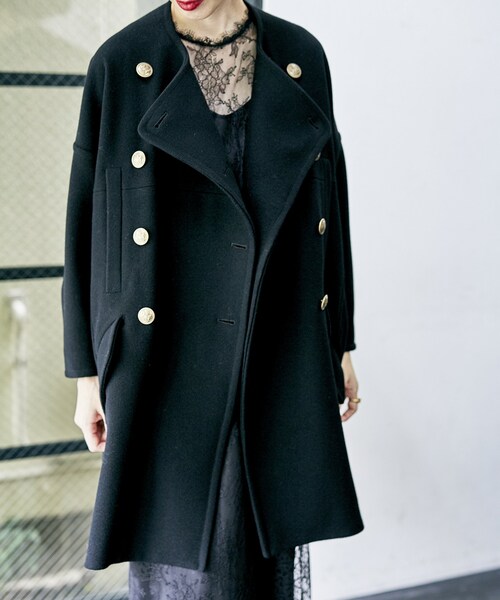 HARDY NOIR（アルディーノアール）の「ダブルヘリンボン ワイドコート