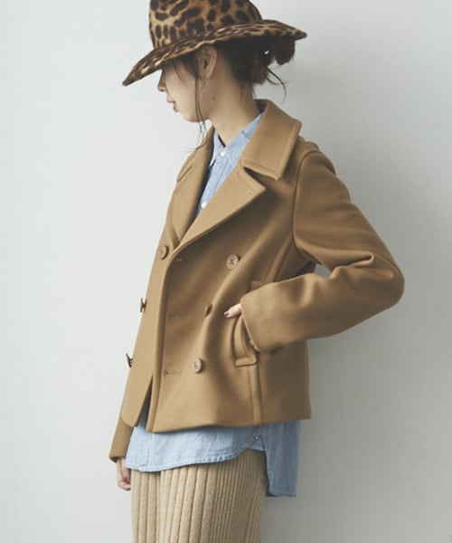 Spick & Span（スピックアンドスパン）の「コンパクトピーコート◆（ジャケット/アウター・ブラック/36/38）」の2枚目の写真