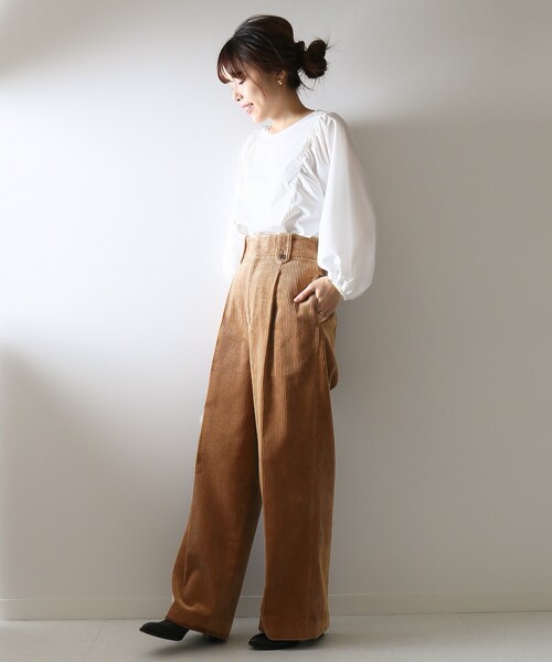 Spick & Span（スピックアンドスパン）の「フトコール ストレートパンツ◆（パンツ・ナチュラル/34/36/38/40）」の9枚目の写真