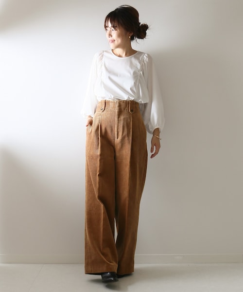 Spick & Span（スピックアンドスパン）の「フトコール ストレートパンツ◆（パンツ・ナチュラル/34/36/38/40）」の8枚目の写真