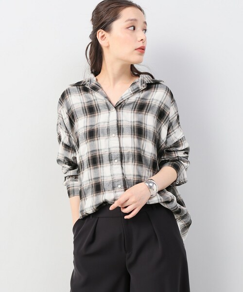 Spick and Span大人気完売 新品フランネルチェックドルマンシャツ2 Spick & Span（スピックアンドスパン）の「フランネルチェックドルマン