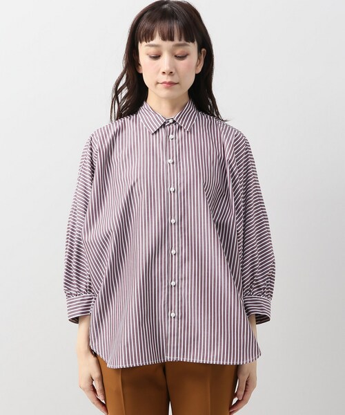 Spick & Span - 新品タグ付き　ギャザーパールボタンシャツ Spick & Span（スピックアンドスパン）の「ギャザーパールボタン