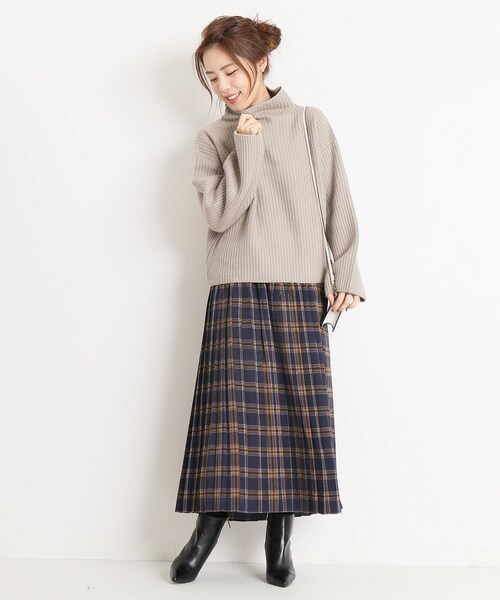 スピックアンドスパン　チェックプリーツロングスカート Spick & Span（スピックアンドスパン）の「チェックプリーツ