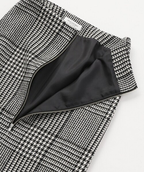 【タグ付き】Spick & Span チェックツィード フロントジップ スカート Spick & Span（スピックアンドスパン）の「チェックツィード