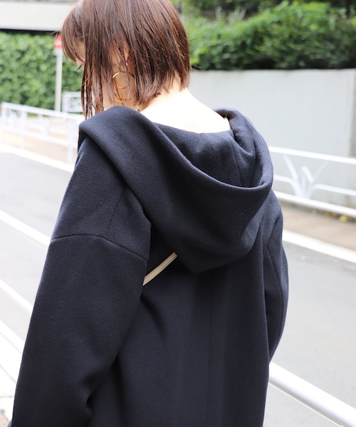 ジャーナルスタンダード　スーパー120ビーバーVネックコート ダークネイビー JOURNAL STANDARD（ジャーナルスタンダード）の「《WEB限定》JS+e