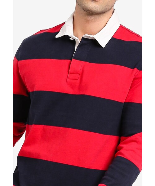 J.CREW（ジェイクルー）の「Gordon Stripe Rugby Shirt（その他・メンズ・Authentic Red・XS/S/M/L/XL）」の3枚目の写真