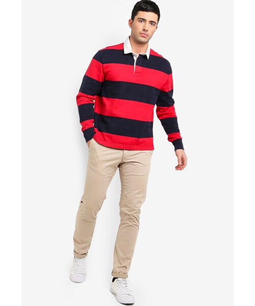 J.CREW（ジェイクルー）の「Gordon Stripe Rugby Shirt（その他・メンズ・Authentic Red・XS/S/M/L/XL）」の4枚目の写真