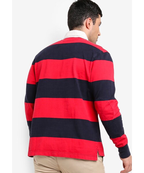 J.CREW（ジェイクルー）の「Gordon Stripe Rugby Shirt（その他・メンズ・Authentic Red・XS/S/M/L/XL）」の2枚目の写真