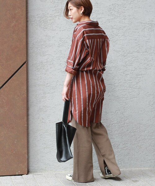 JOURNAL STANDARD relume（ジャーナルスタンダード　レリューム）の「ワッフル スリットパンツ◆（パンツ・ブラック/フリー）」の15枚目の写真